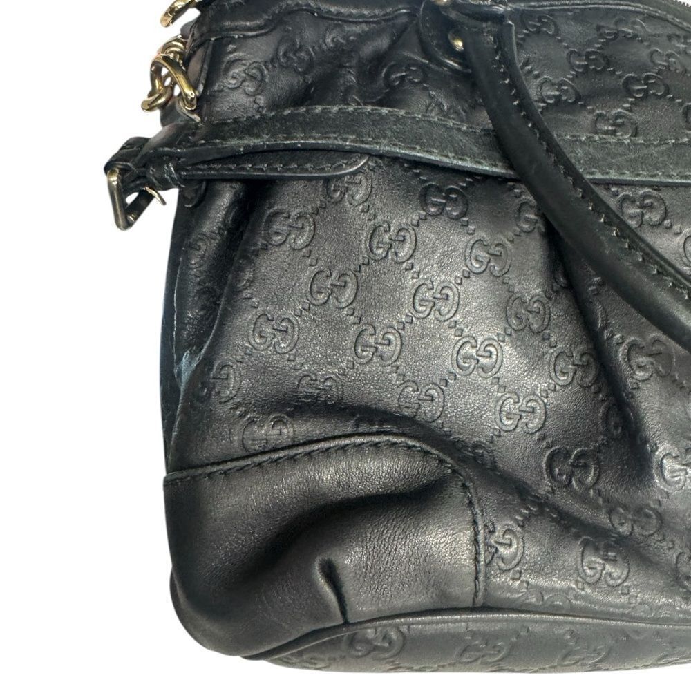 GUCCI Black Guccisima Leather Sukey 2way Satchel Bag Auth - Picture 7 of 16